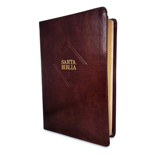 Biblia de letra gigante color café