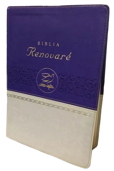 Biblia Renovaré Imitación Piel / Duotono Violeta Beige RV1960