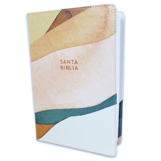 Biblia RVR 1960 letra grande tamaño manual Edicion especial - Acuarela / Simil piel