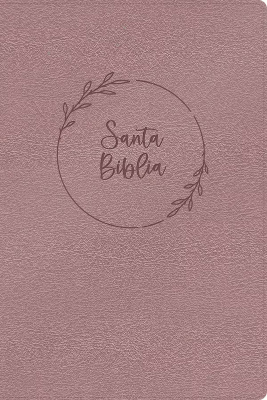 Biblia RVR1960 manual letra gigante Rosa perla / imitación piel