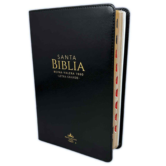 Biblia letra grande negro con índice RV1960