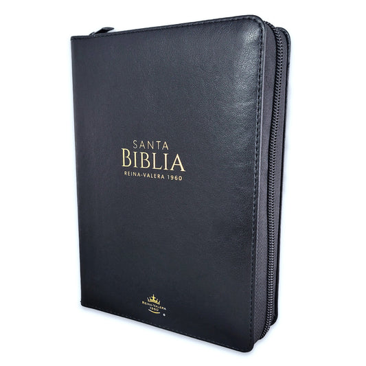 Biblia RV1960 Compacta con Cierre letra 11 puntos / Imitación piel negro