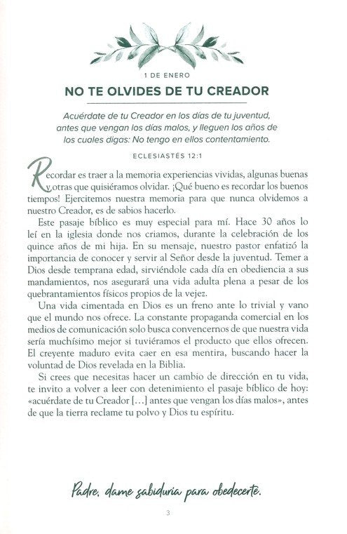 Un año en Su presencia / 365 Devocionales