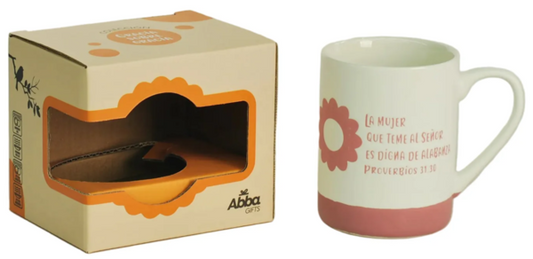 Taza de cerámica, 17 onzas - La Mujer Que Teme Prv 31:30, Colección Gracia Sobre Gracia