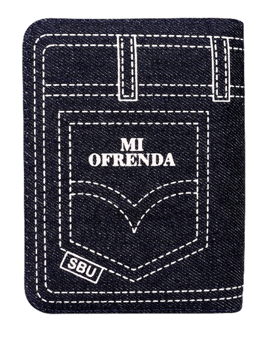 Biblia Bolsillo Jeans Azul con Cierre e Indice / RV1960