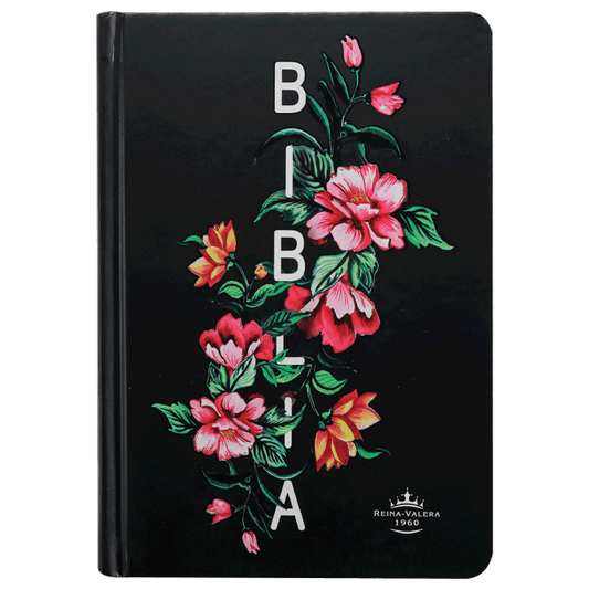 Biblia fuente de bendiciones RV 1960 TD Negro con flores