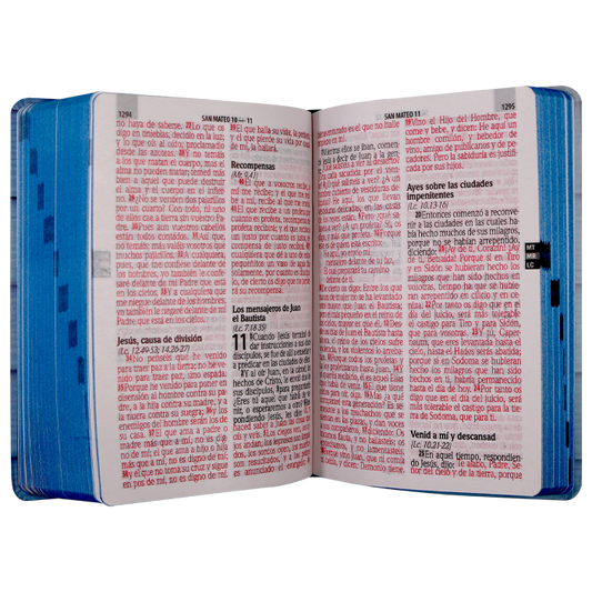 Biblia mediana letra gigante RVR60 – Azul claro ancla