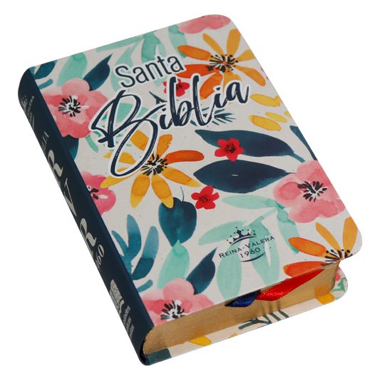 Biblia mini bolsillo semiflexible RVR60 – Flores