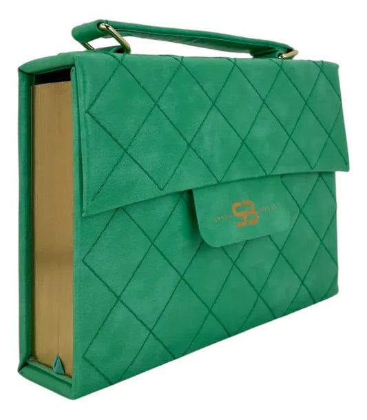 RVR60 Biblia Compacta Cartera con Broche Imitación Piel - Verde Esmeralda