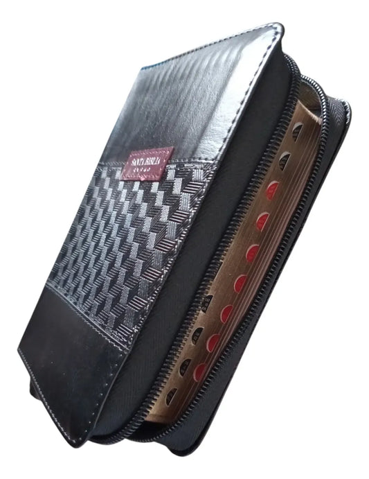 Biblia de Bolsillo con Cierre RV1960 imit piel negro con índice/ Mundo Biblia