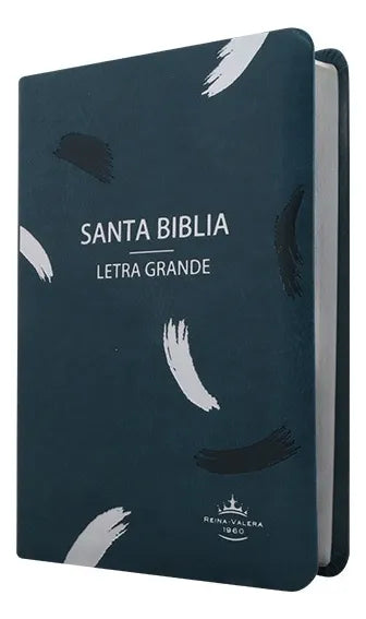 Biblia mediana letra grande RVR60 – Imitación Piel – Turquesa líneas
