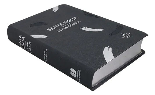 Biblia mediana letra grande RVR60 – Imitación Piel – Gris líneas