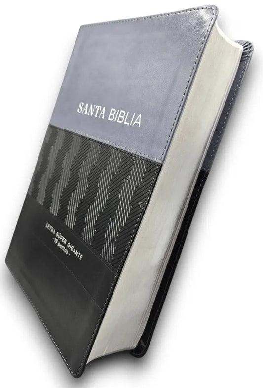 Biblia Éfeso grande letra súpergigante RVR60 – Negro geométrico/ Mundo Biblia