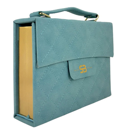 Biblia tipo Cartera con Broche Magnético Compacta RV1960, Turquesa
