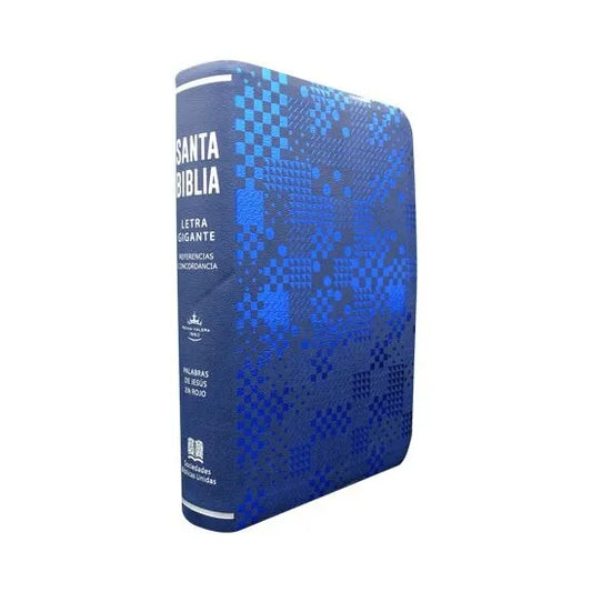 Biblia Imitación Piel Azul con Pixeles / RV1960