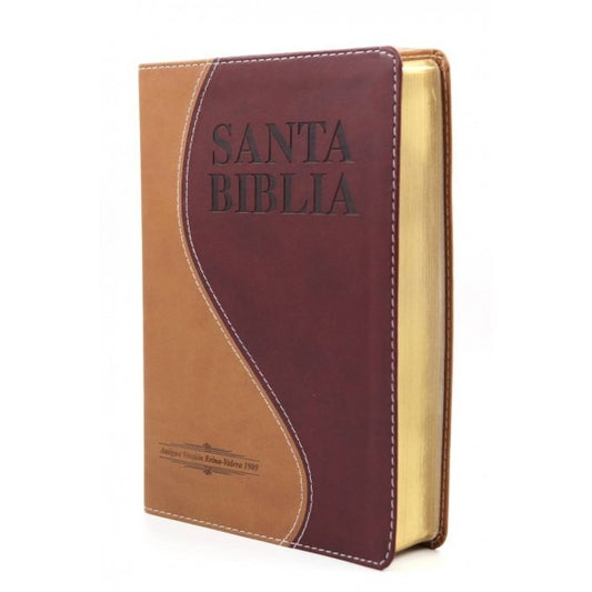 Biblia Reina Valera 1909 Marrón/marrón oscuro, imitación piel