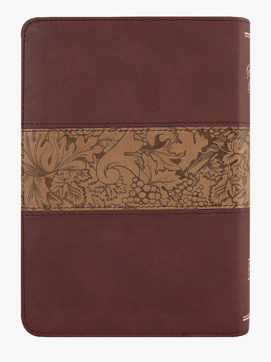 Biblia Reina Valera 1909 Mediana/ imitación piel grape cafe