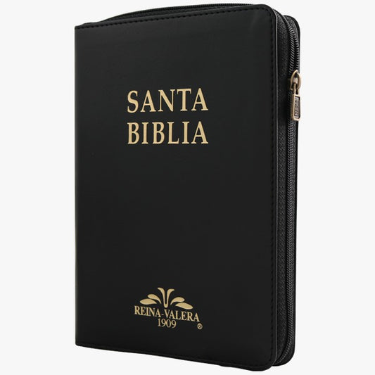 Biblia Reina Valera 1909 Mediana/ Negro con cierre