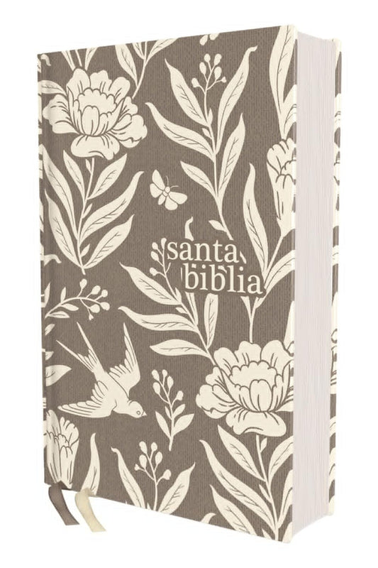 Biblia Nueva Versión Internacional, revisado 2022 tamaño compacto / Gris floral con tapa dura