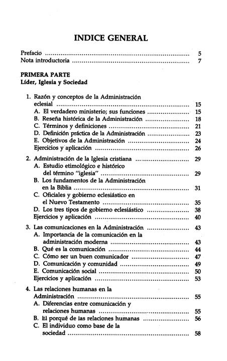 La administración en la iglesia cristiana / Wilfredo Calderón