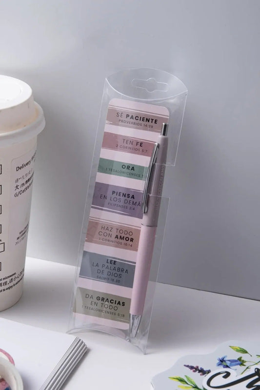 Pack bolígrafo con separador de libro / Se paciente