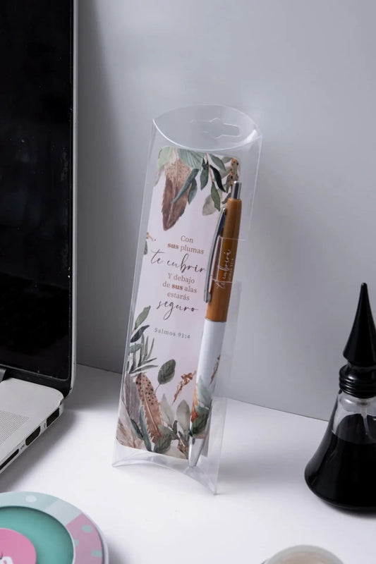 Pack bolígrafo con separador de libro / Con sus plumas te cubrirá