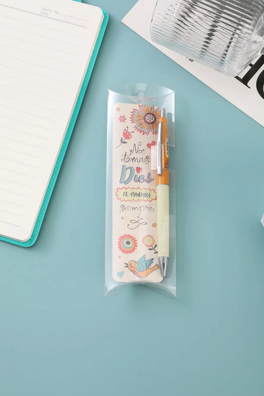 Pack bolígrafo con separador de libro / No temas, Dios te ayudara