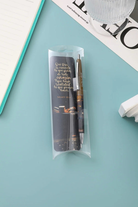 Pack bolígrafo con separador de libro / Que Dios te conceda lo que pidas