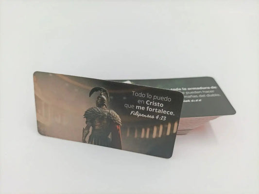 Caja metálica con 50 promesas / Guerra espiritual