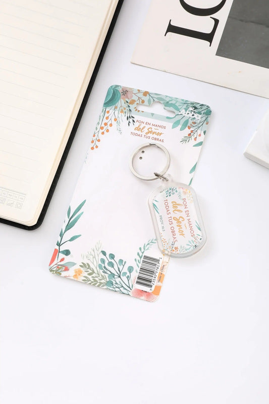 Llavero acrílico / Pon en manos del señor