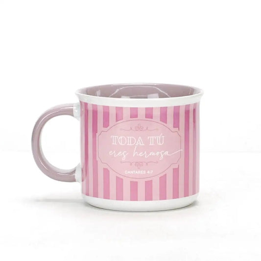 Taza coleccion mujer virtuosa 18 oz / Toda tu eres hermosa