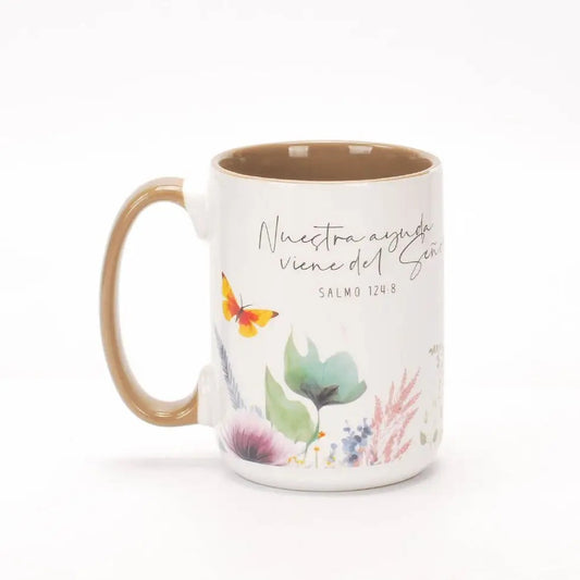 Taza coleccion primavera 16 oz / Nuestra ayuda viene del señor