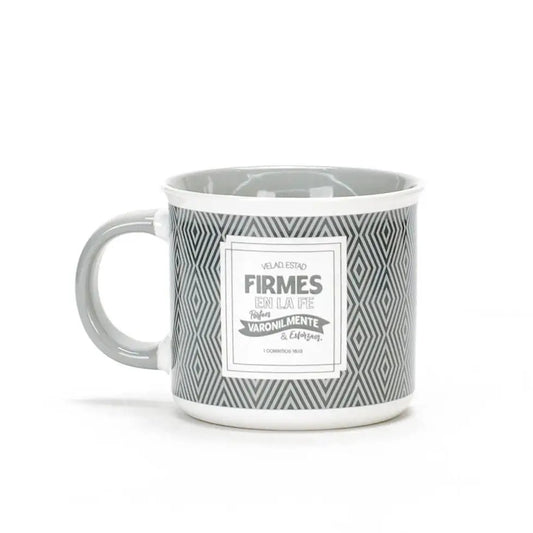 Taza coleccion valiente 18 oz / Velad, estad firmes en la fe
