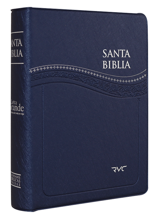 Biblia Chica Letra Grande / Vinil Azul / RVC