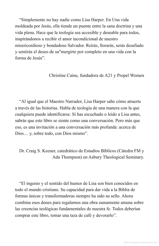 Una Vida Moldeada Por Jesús/  Lisa Harper