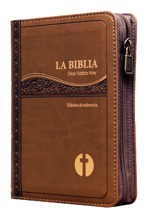 Biblia Bolsillo Imit Piel Con Cierre Dhh025dz Café