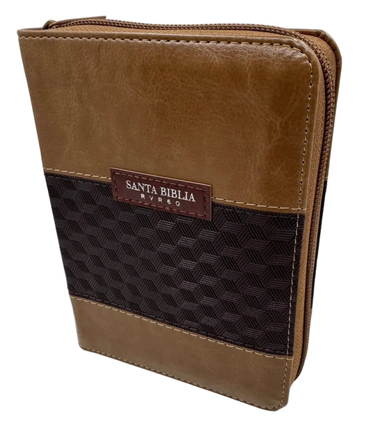 Biblia de Bolsillo con Cierre RV1960 imit piel café clásico con índice